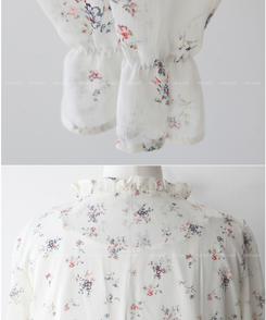 フラワープリーツロングワンピース