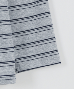 ストライプフリル長袖Tシャツ