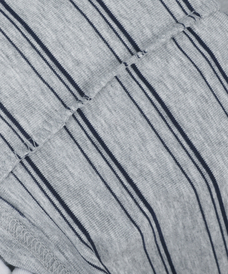 ストライプフリル長袖Tシャツ