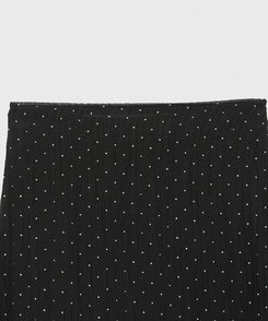 ドットシフォンマキシロングスカート