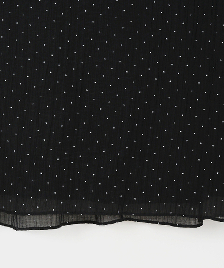 ドットシフォンマキシロングスカート