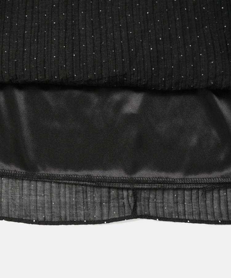 ドットシフォンマキシロングスカート