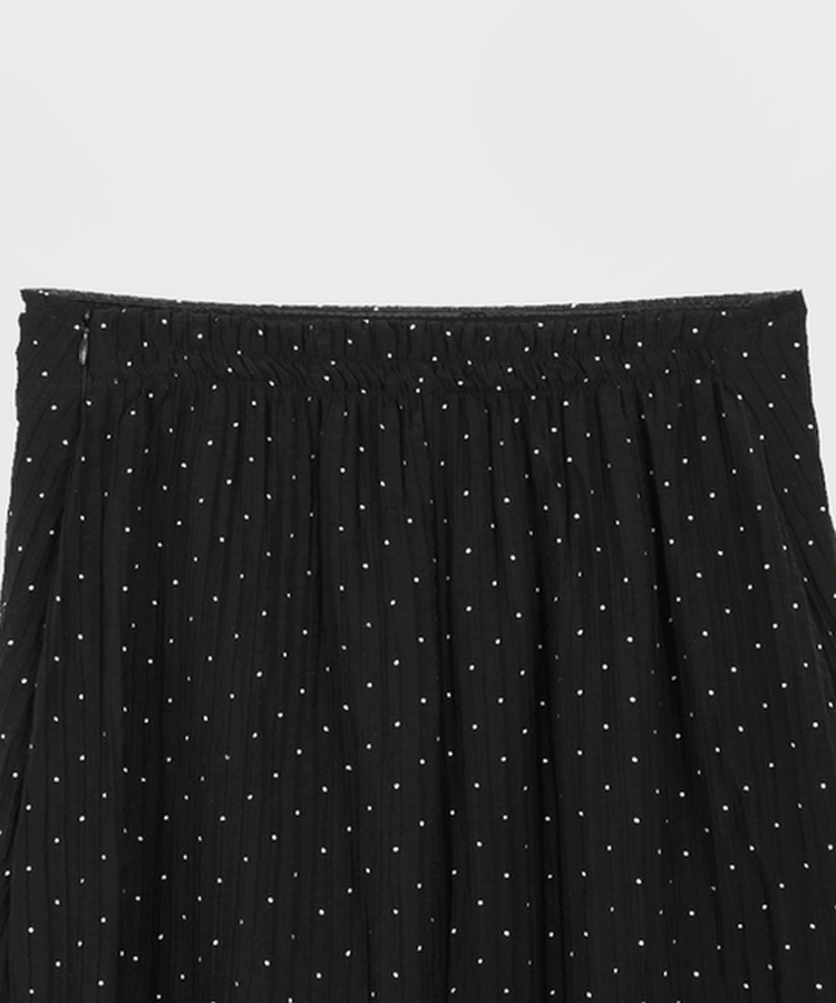 ドットシフォンマキシロングスカート