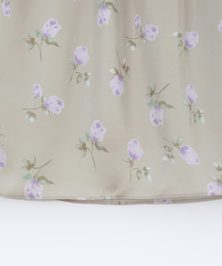 フラワーシフォンミディスカート