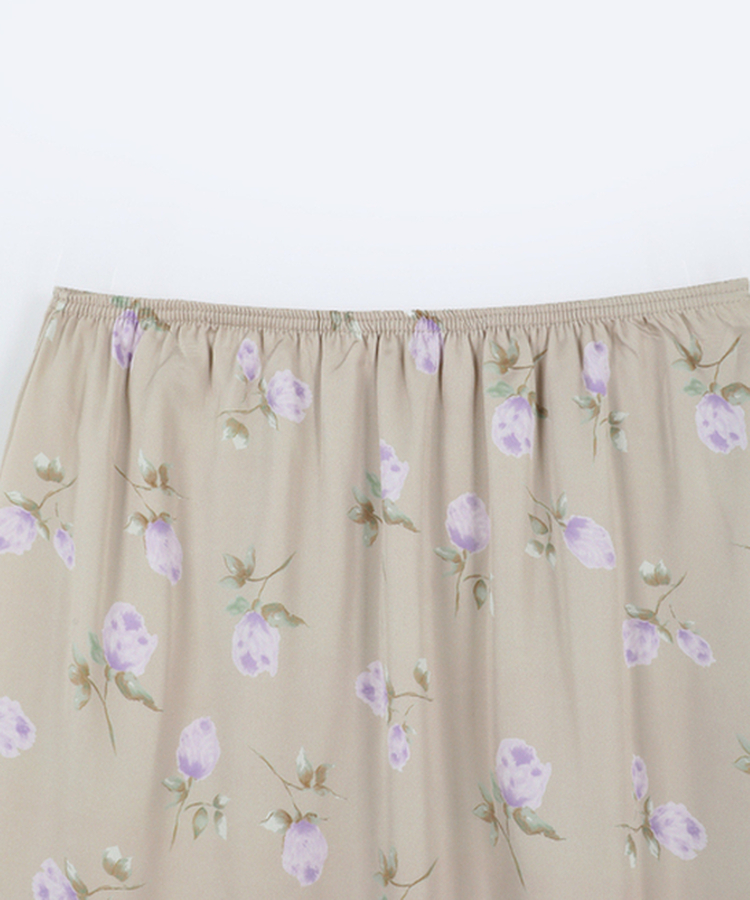 フラワーシフォンミディスカート