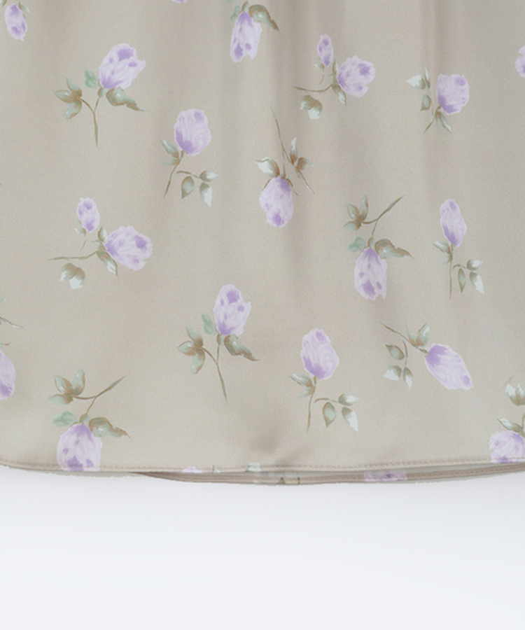 フラワーシフォンミディスカート