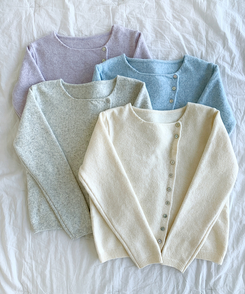 アシンメトリーボタンカーディガン