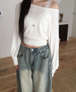 【丈別】サイドピンテックワイドデニムパンツ(5color) MID DENIM