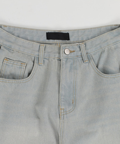 【丈別】サイドピンテックワイドデニムパンツ(5color)