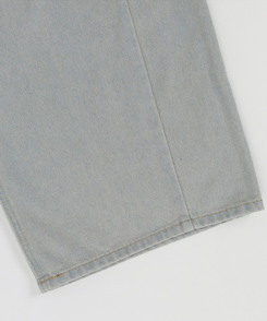 【丈別】サイドピンテックワイドデニムパンツ(5color)