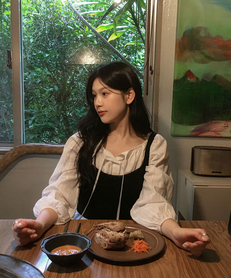 レイヤードニットビスチェ BLACK