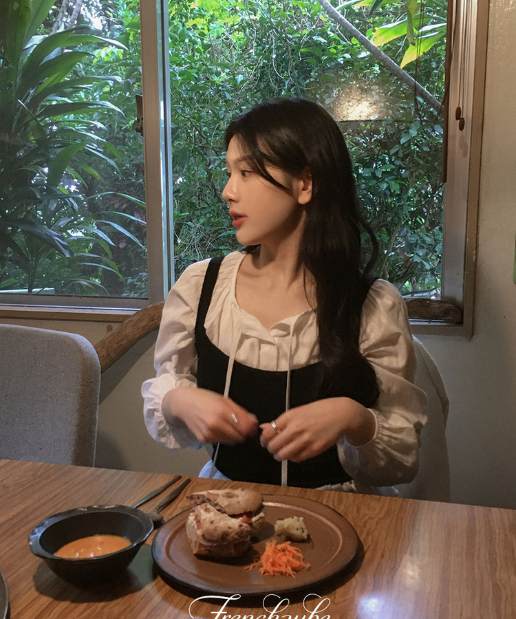 レイヤードニットビスチェ BLACK