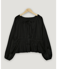 ストラップリボンシアリングブラウス