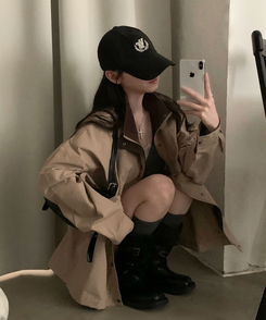 レースボタンリブニット GREY