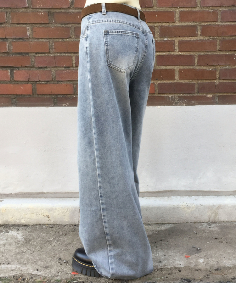 【丈別】ワイドデニムパンツ(6color) VINTAGE BLUE