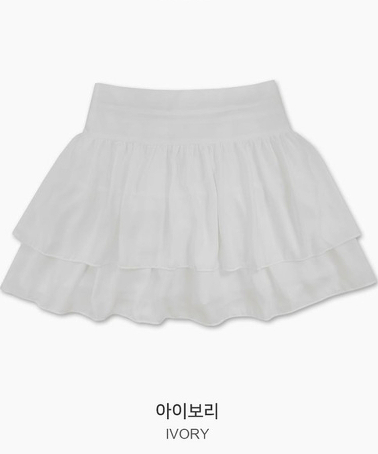 シフォンフレアミニスカート