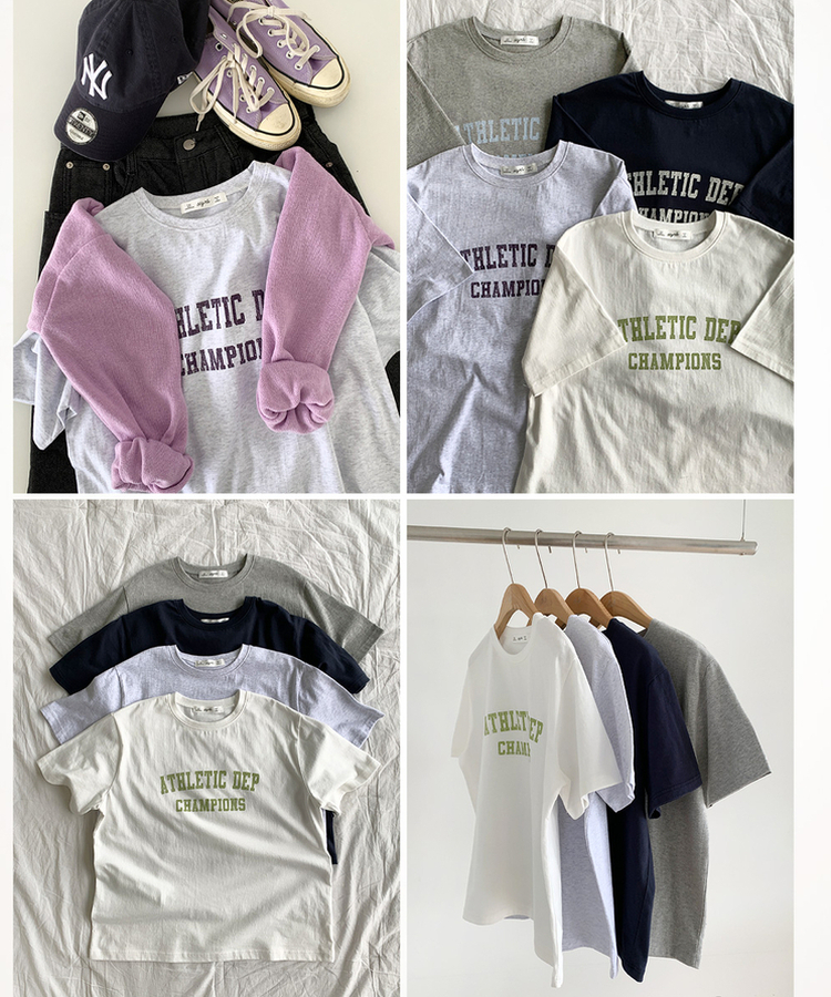 レタリング半袖Tシャツ