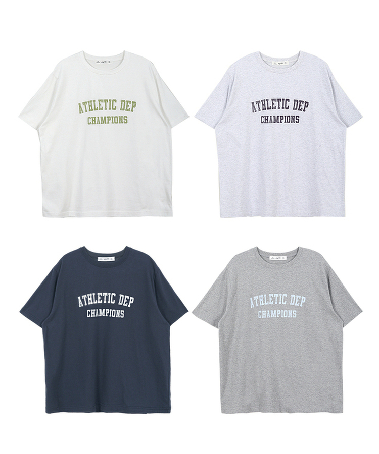 レタリング半袖Tシャツ