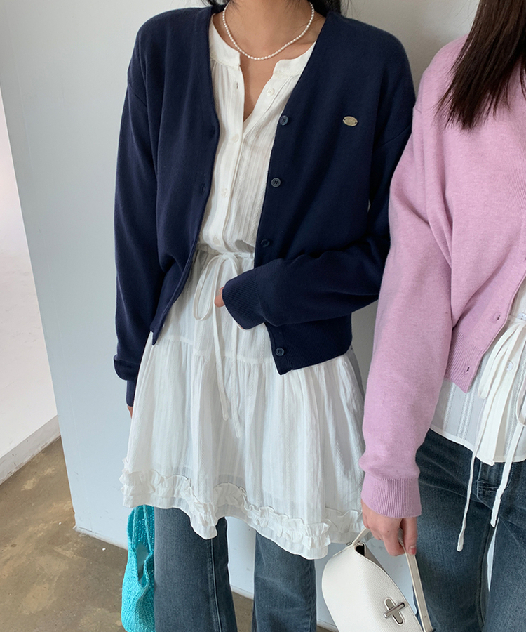 アイレットストリングフレアワンピース IVORY