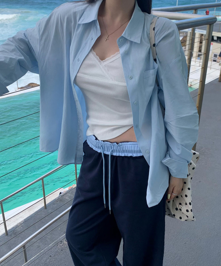 Vネックレースキャミソール WHITE