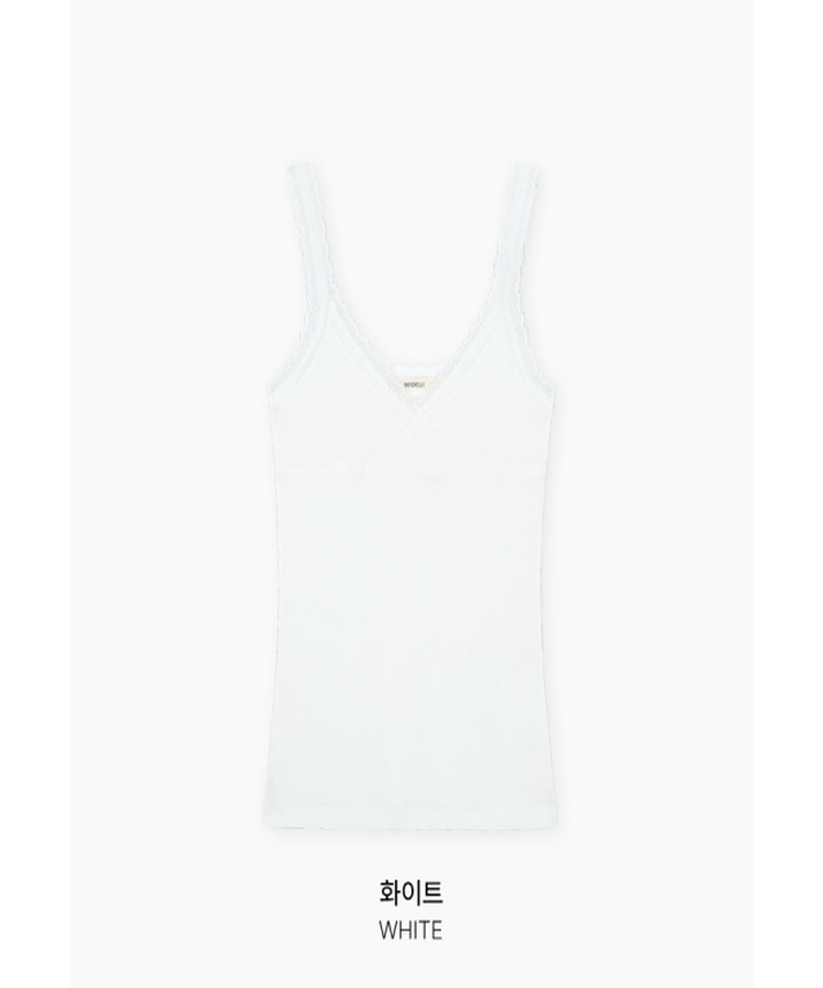 Vネックレースキャミソール