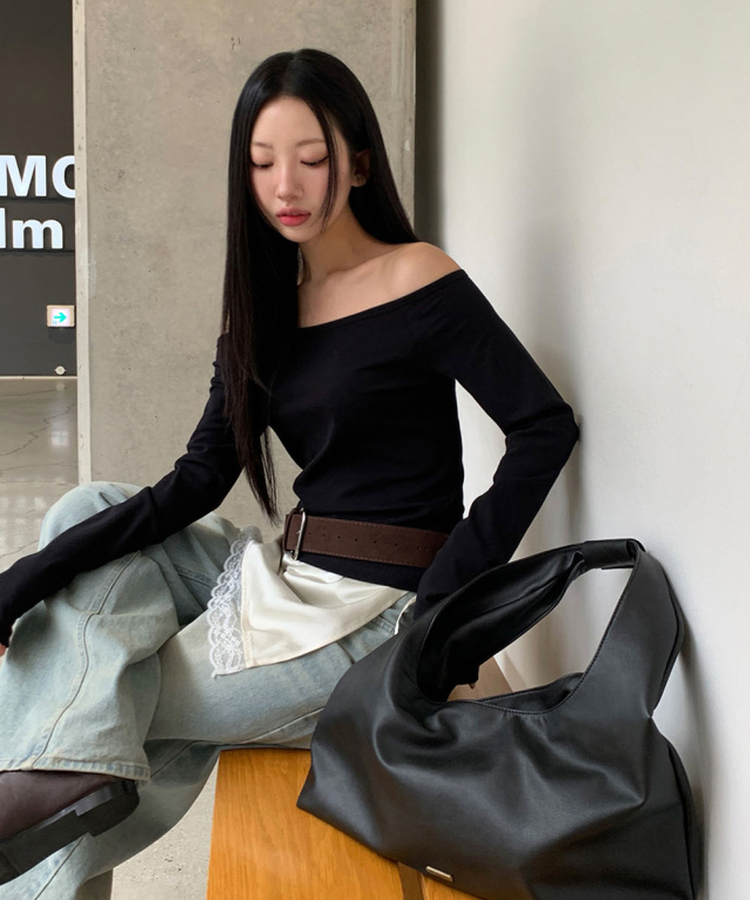 デイリーレザーバッグ BLACK