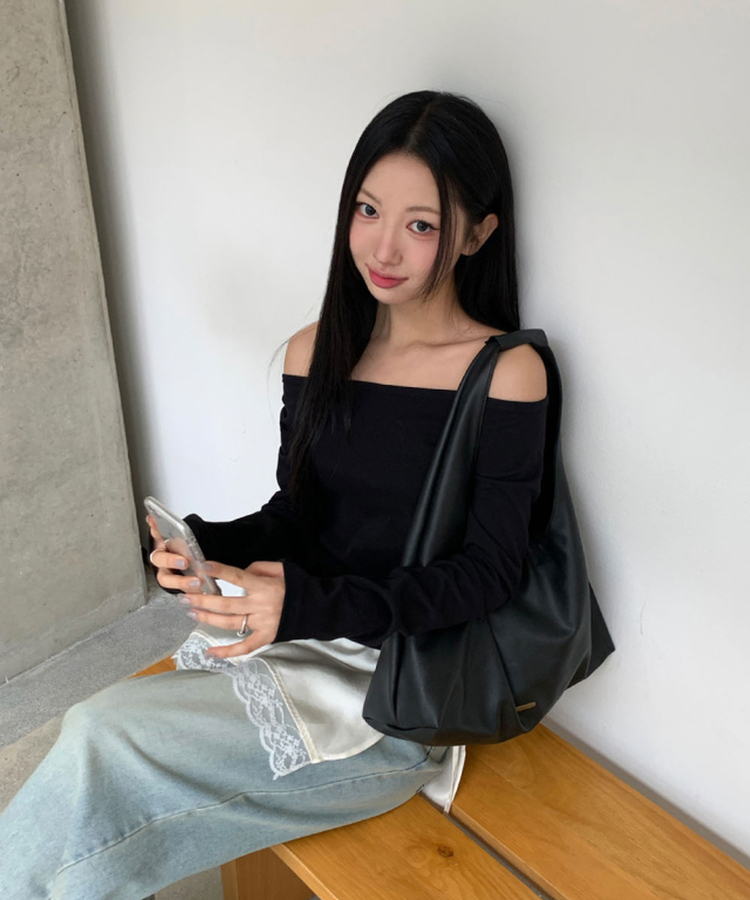 デイリーレザーバッグ BLACK