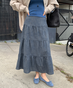 リボンスエードフラットシューズ BLUE