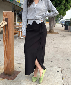 リボンスエードフラットシューズ MINT