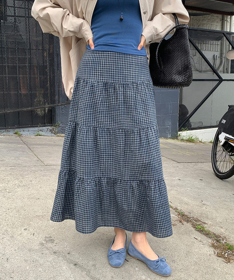 リボンスエードフラットシューズ BLUE