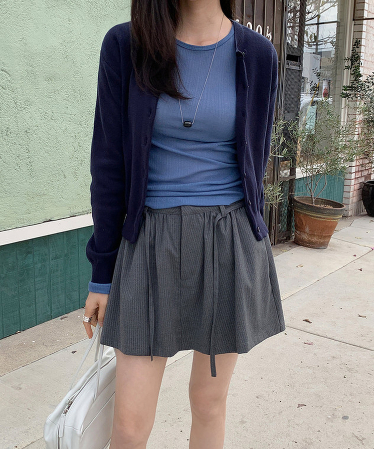 ストライプスカートパンツ GREY(ST)