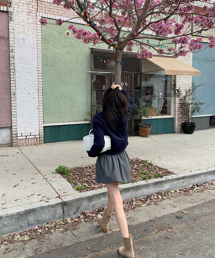 ストライプスカートパンツ GREY(ST)