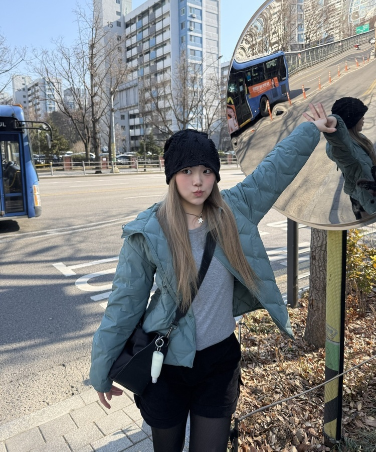 플라워 비니 블랙