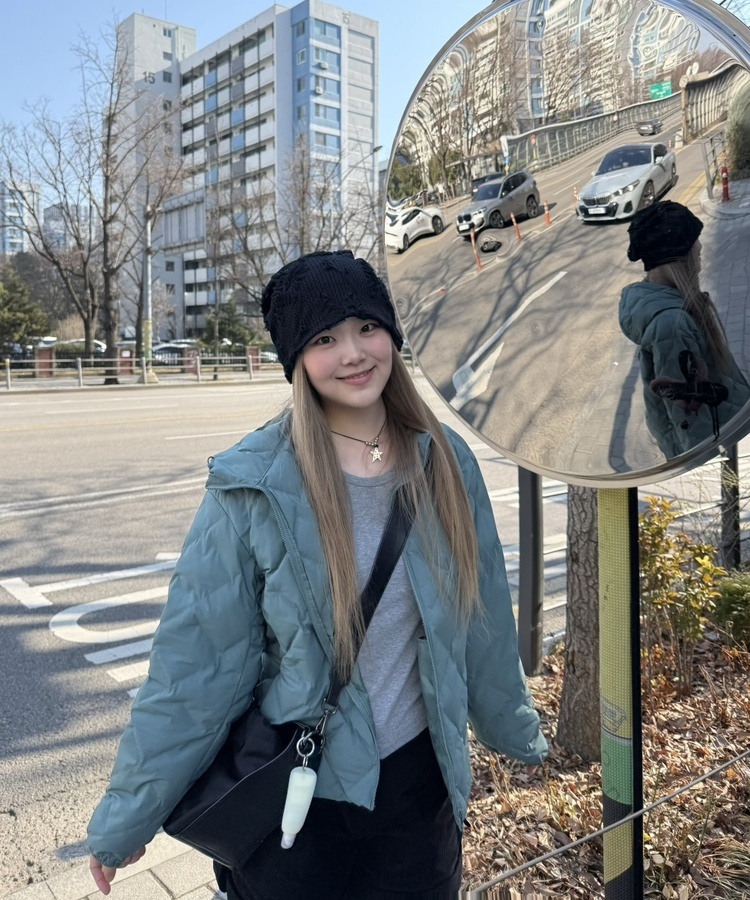 플라워 비니 블랙