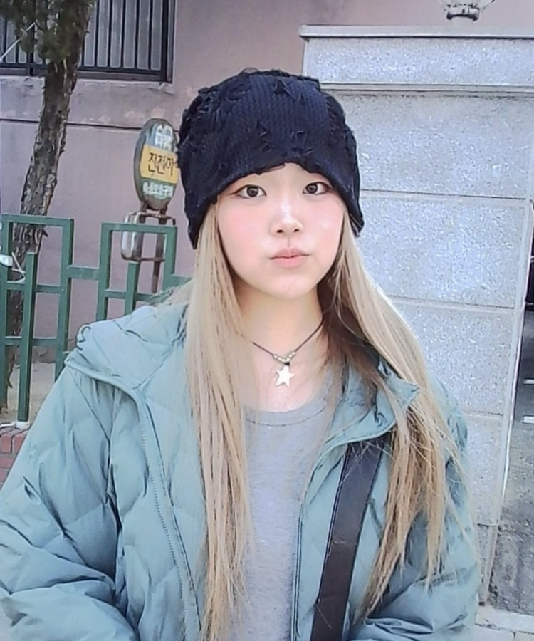 플라워 비니 블랙