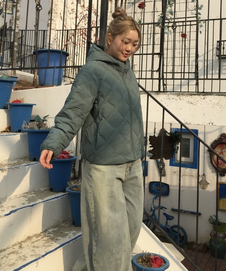 더블 오비 데님팬츠 연청