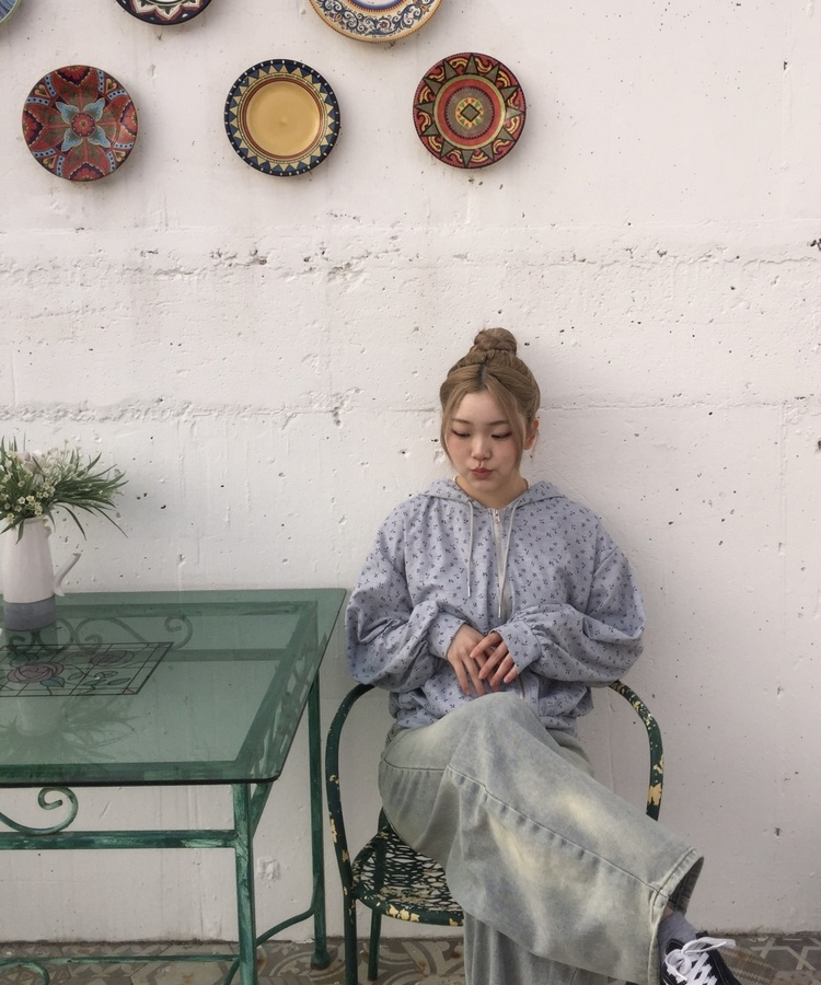 더블 오비 데님팬츠 연청