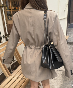 ウエストシェイプドロストジャケット KHAKI