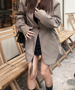 ウエストシェイプドロストジャケット KHAKI