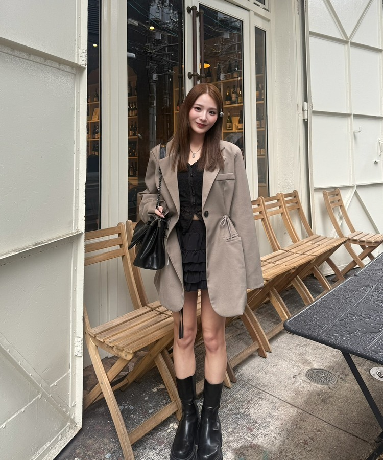 ウエストシェイプドロストジャケット KHAKI