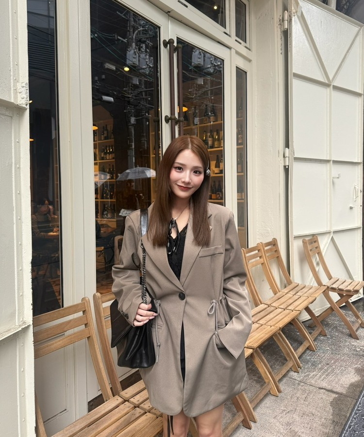 ウエストシェイプドロストジャケット KHAKI