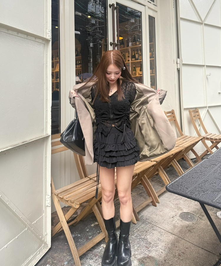 ウエストシェイプドロストジャケット KHAKI