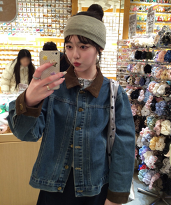 コーデュロイデニムジャケット MID DENIM