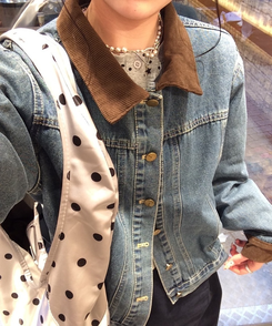 コーデュロイデニムジャケット MID DENIM