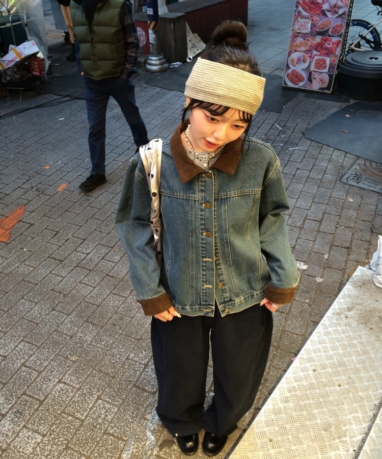 コーデュロイデニムジャケット MID DENIM