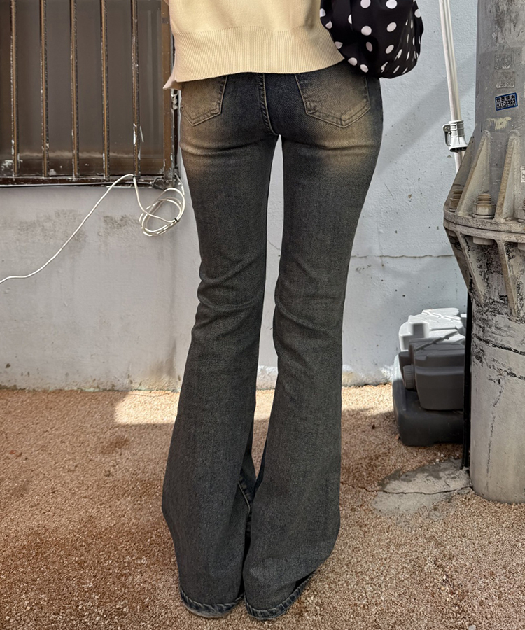 【마법팬츠/골반보정】기장별 워싱 부츠컷 데님 팬츠 빈티지진청