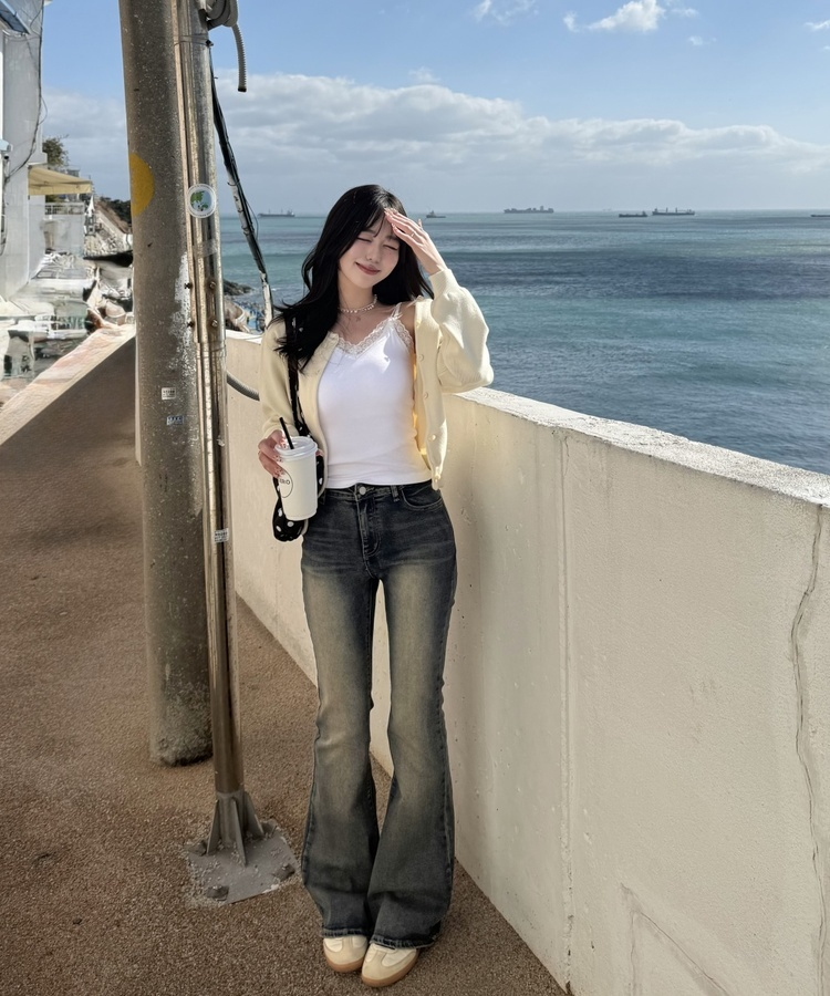 【마법팬츠/골반보정】기장별 워싱 부츠컷 데님 팬츠 빈티지진청