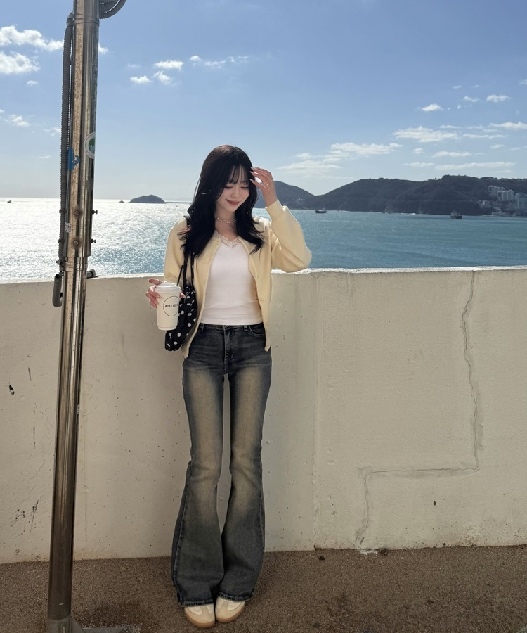 【마법팬츠/골반보정】기장별 워싱 부츠컷 데님 팬츠 빈티지진청