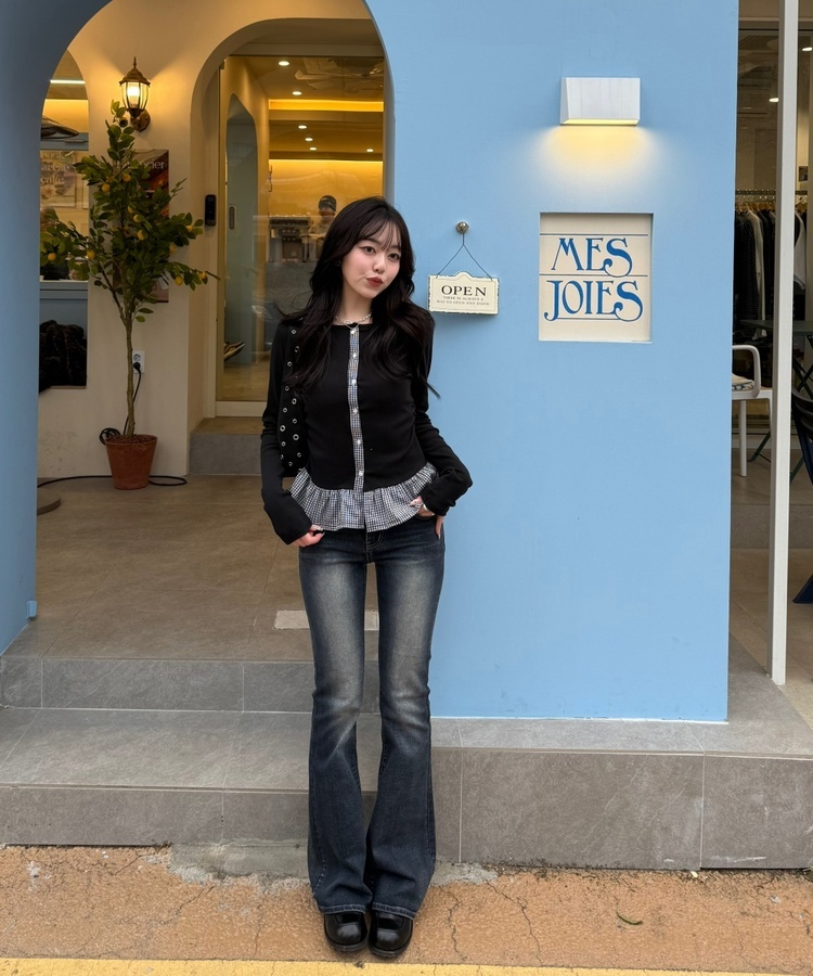 【마법팬츠/골반보정】기장별 워싱 부츠컷 데님 팬츠 진청