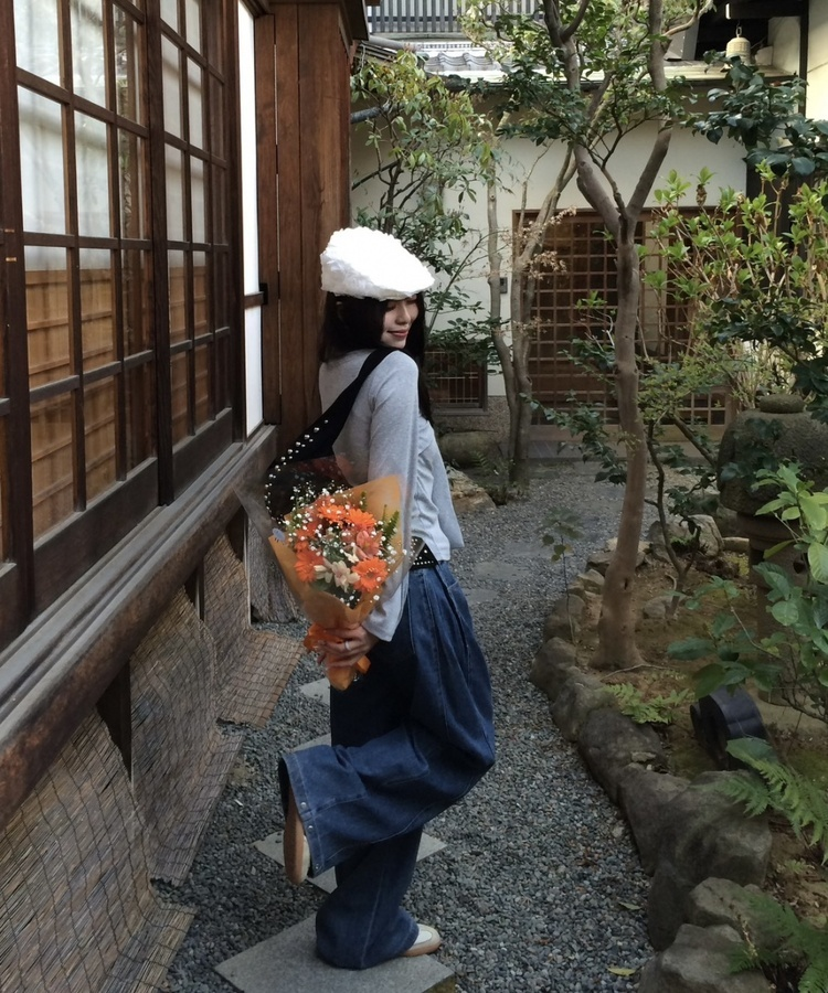 【기장별/완벽비율】사이드 핀턱 와이드 데님 팬츠 중청